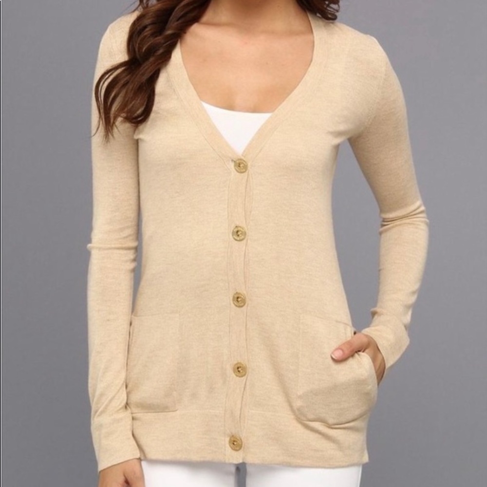 Lilly Pulitzer Heidi Tan Knit Cardigan Small
